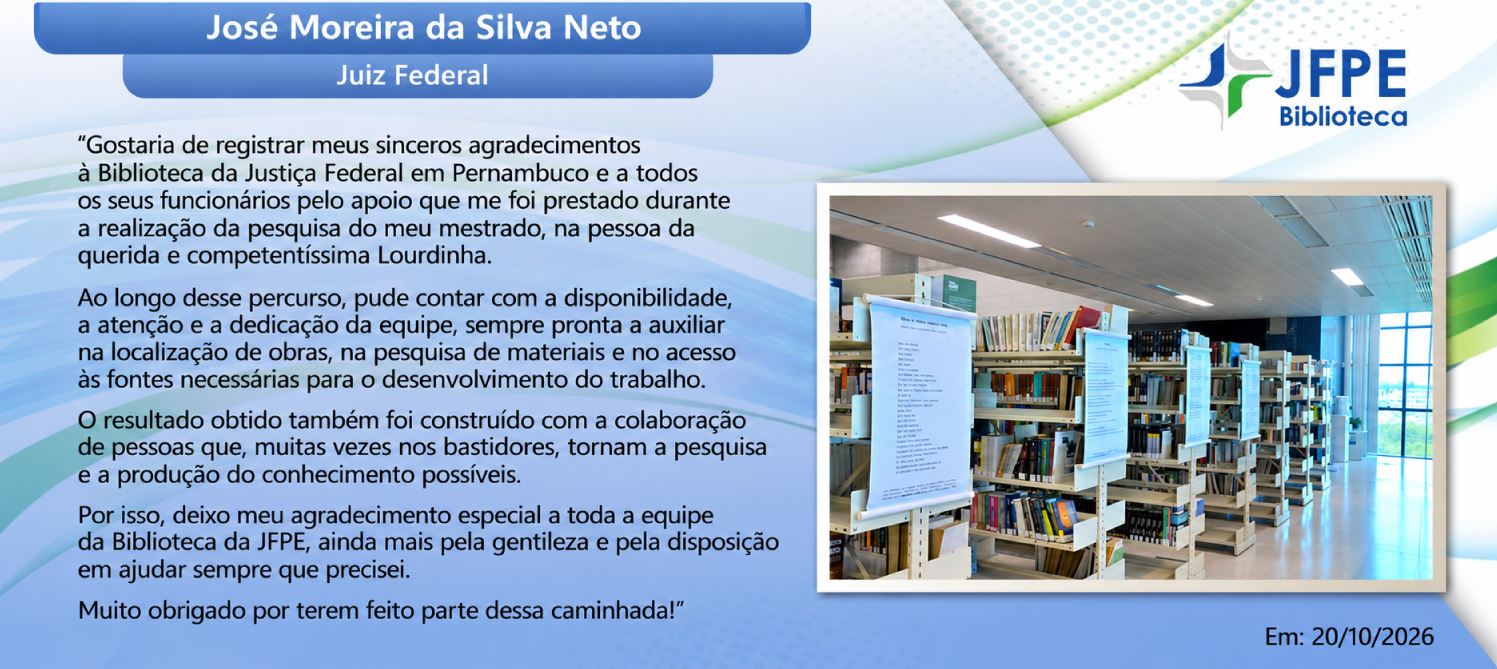 Depoimento sobre a Biblioteca de José Moreira da Silva Neto
